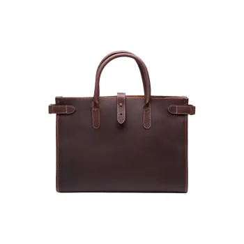 ETTINGER Vegetable Tanned Cow Leather Tote Bag, Shopping Bag, Handbag Unisex Tan