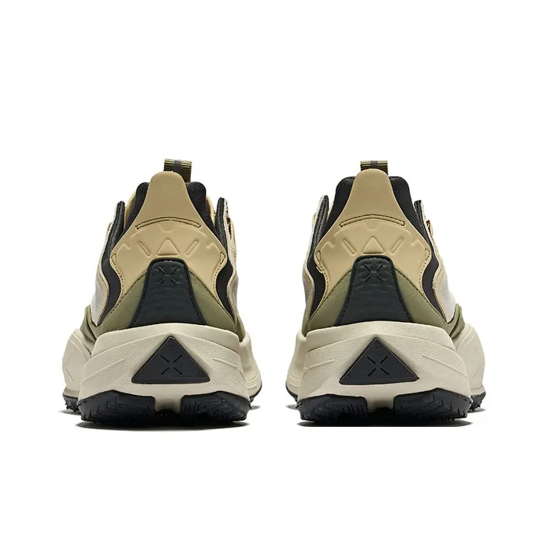 Erke Cushioning And Breathable Low Top Casual Shoes Men's Beige Green-3