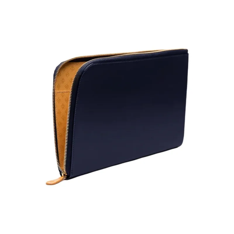 ETTINGER Mahler Leather Wallet Large Size Unisex Marine Blue-2