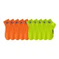 5 Bright Orange+5 Neon Green