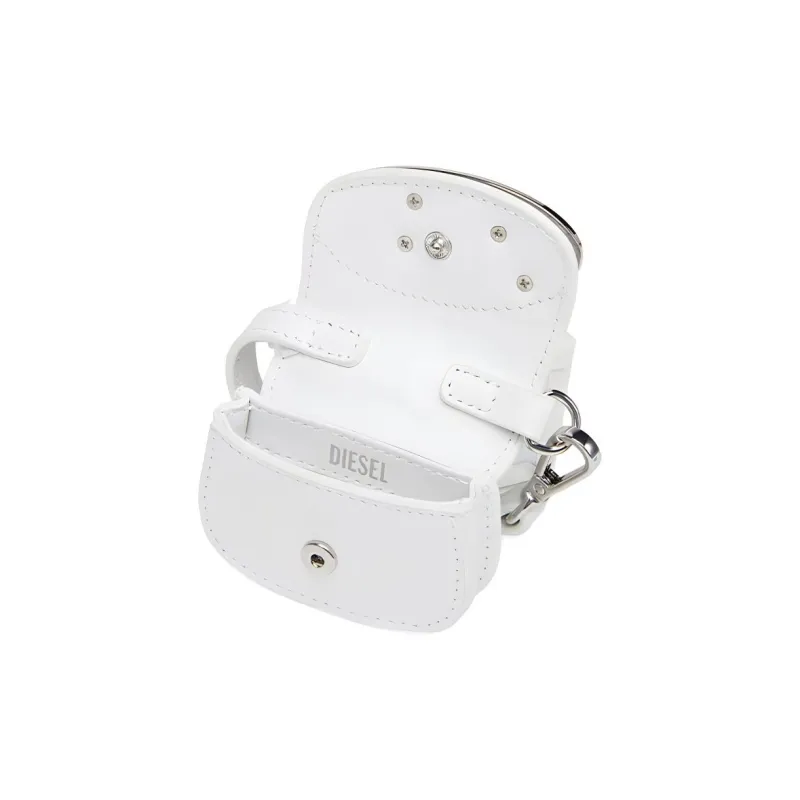 DIESEL Cow Leather 1DR Bag Crossbody Bag Shoulder Bag Mini Women's White-3