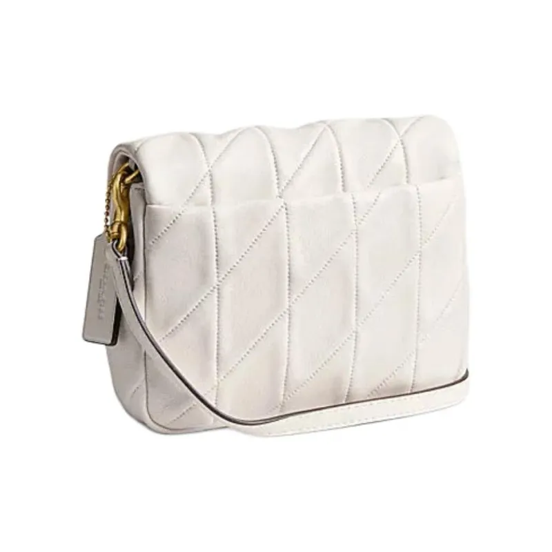 COACH Times Square Tabby Sheepskin Crossbody Bag, Shoulder Bag Trumpets Women's Chalk White-1
