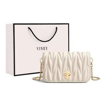 VINEY Cow Leather Small Square Bag Shoulder Bag Crossbody Bag Regular Women's Ecru