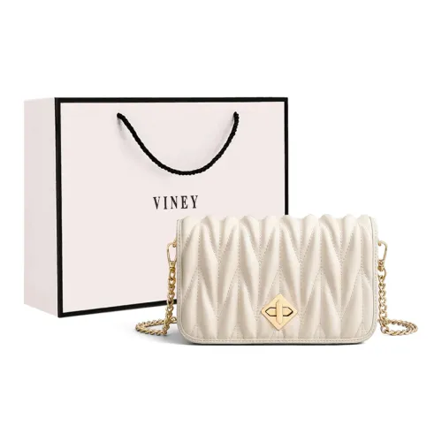 VINEY Cow Leather Small Square Bag Shoulder Bag Crossbody Bag Regular Women's Ecru