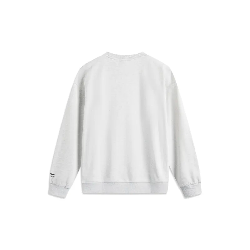 LiNing Sports Fashion Collection Sweatshirt Unisex Heather Gray Deep Antarctic Gray-1