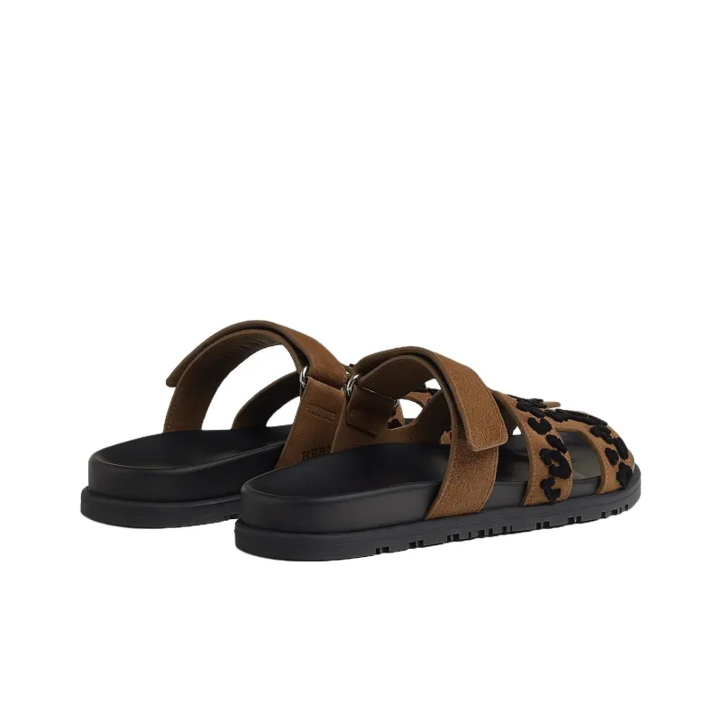 HERMES Slide Slippers Women's Umber-4