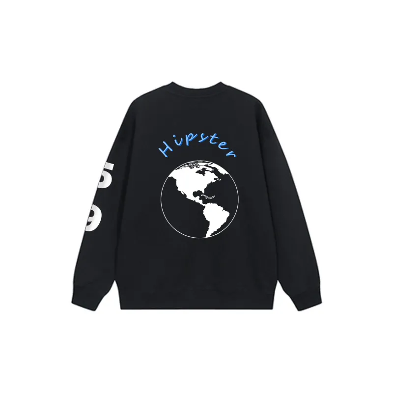 LESS BEARS Crew Neck Pullover Sweatshirt Unisex-1