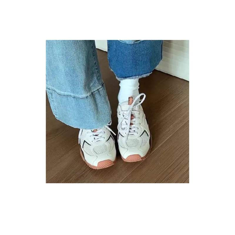 KARLIE KELLER Durable Breathable Moisture Wicking Low Top Running Shoes Women's Raw Pips Rubber White-6