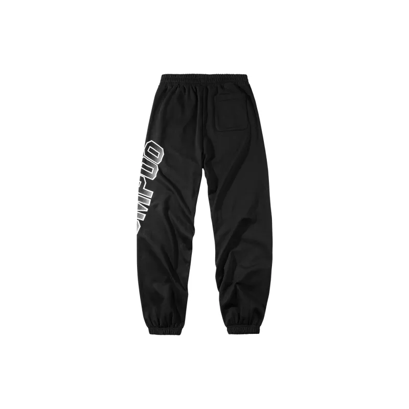 KUMPOO Knitted Sports Pants Unisex Black-1