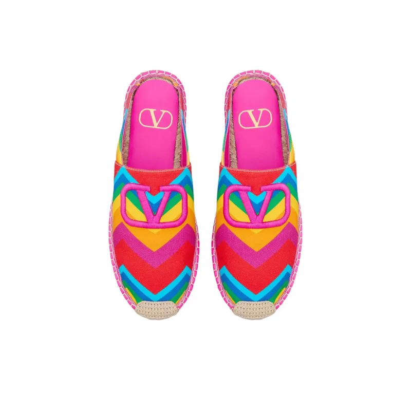 Valentino Closed Toe Slippers Women's Multicolor-3