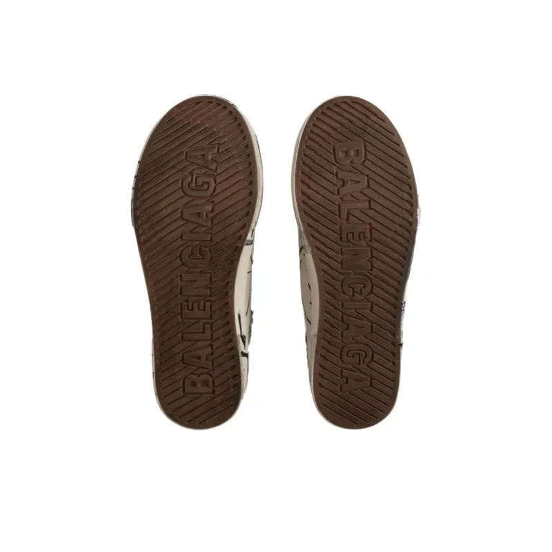Balenciaga Paris Closed Toe Slippers Women's Beige-4