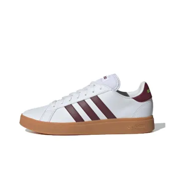 Adidas GRAND COURT Anti Slip Wear Resistant Low Top Skateboard Shoes Men's White