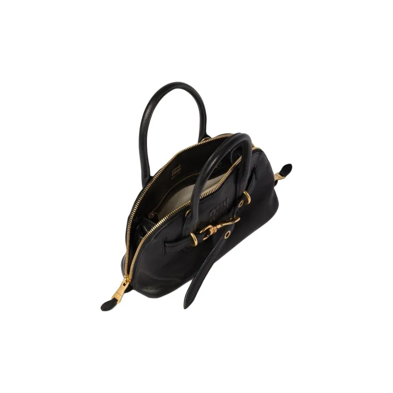 MIU MIU Nappa Leather Shoulder Bag, Crossbody Bag, Handbag Regular Women's Black-3