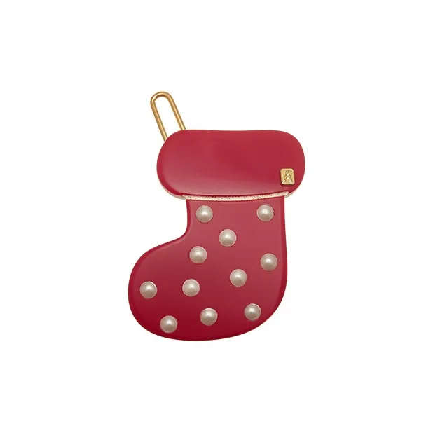 ALEXANDRE DE PARIS Cute Collection Red Side Clip Hair Accessory Headdress Women's-0