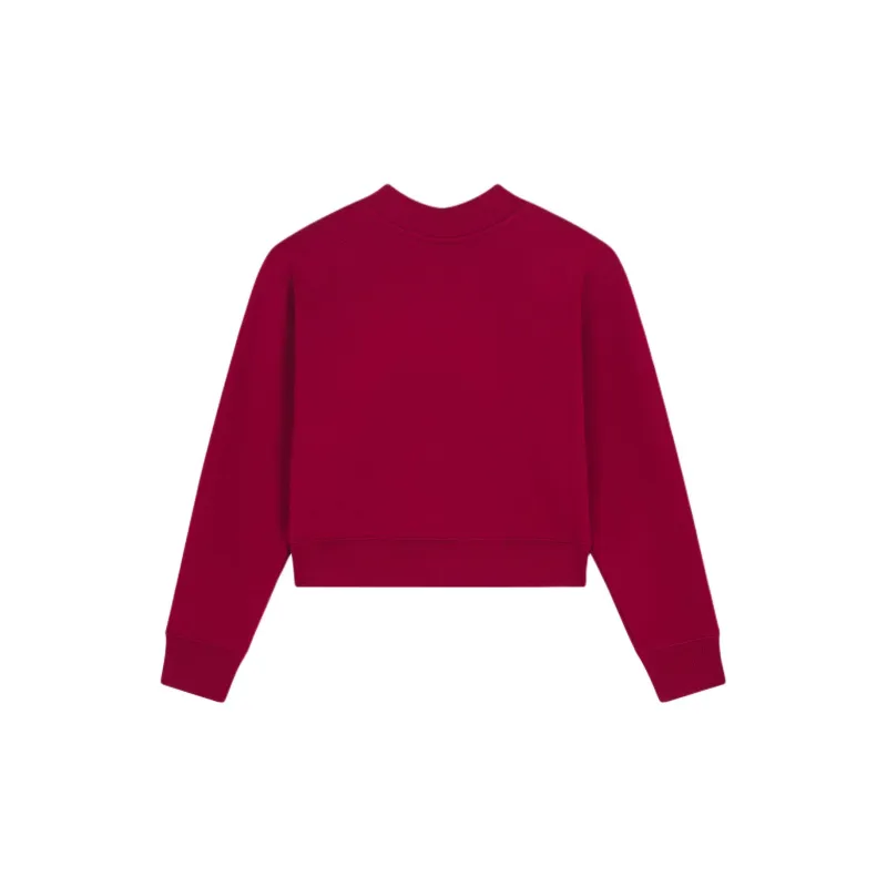 Maison Kitsune Logo Embroidered Fleece Sweatshirt-1