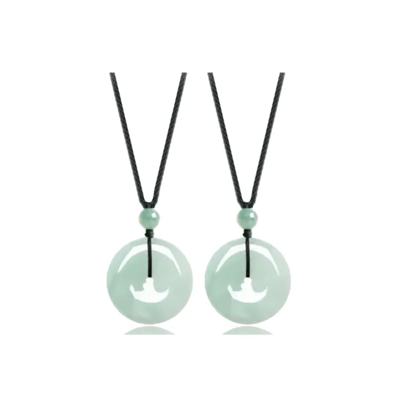 Chongqing Gold Store Chalcedony Jade Necklaces Unisex-1