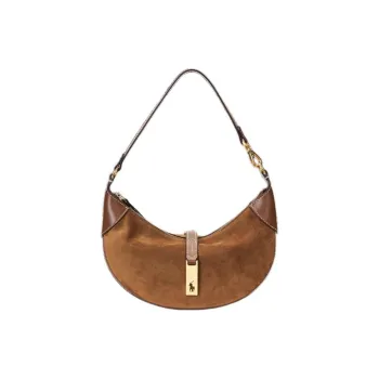 Polo Ralph Lauren Polo ID Nubuck Handbag Shoulder Bag Mini Women's Cinnamon