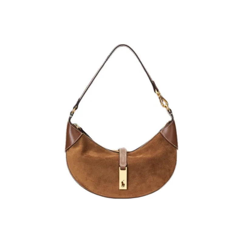 Polo Ralph Lauren Polo ID Nubuck Handbag Shoulder Bag Mini Women's Cinnamon-0