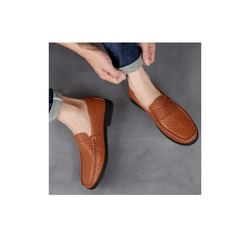 CKVUSAMG Loafers Unisex Red Brown/Khaki-3