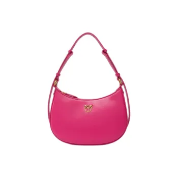 PINKO Love Bag Cow Leather Crescent Bag Shoulder Bag Handbag Shoulder Bag Mini Women's Rose Red