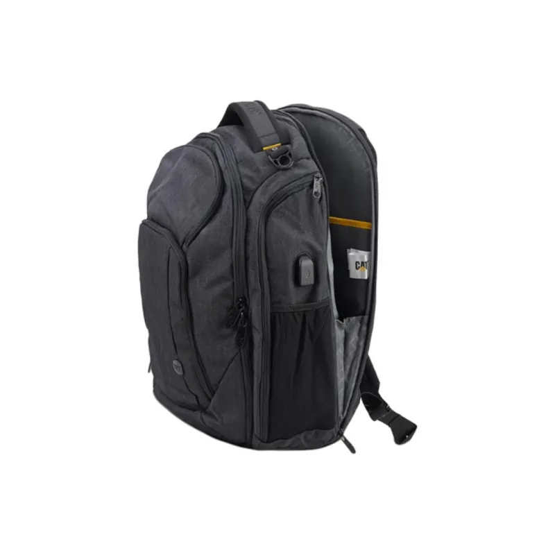 CAT Polyester Backpack Tubas Men's Black Gray-4