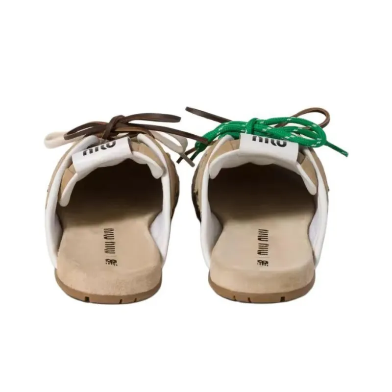 New Balance x MIU MIU Wrap toe Slippers Women's Brown-4