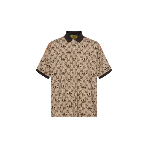 Adidas X GUCCI Polo Shirts Men Brown