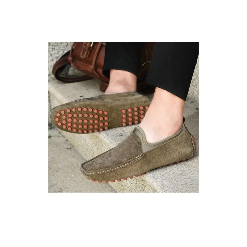 BBMTR Gommino Loafers Men Brown Gray Khaki Black-11