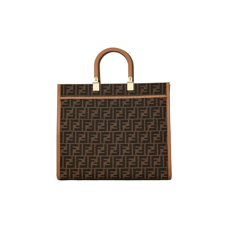 FENDI Sunshine Jacquard Fabric Tote Bag Shopping Bag