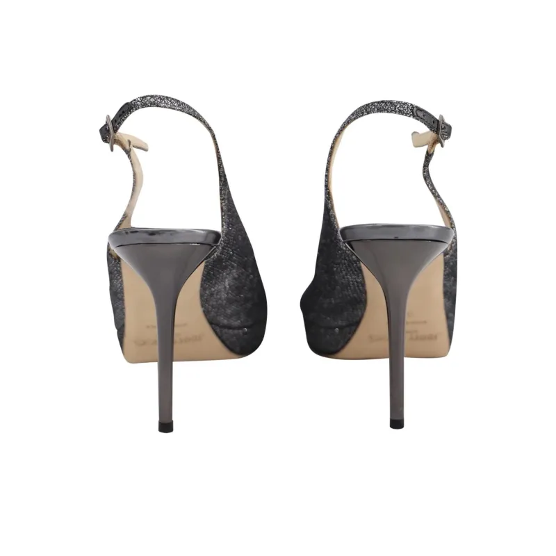 Jimmy Choo Selma Strap Sandals 12cm Women's Gray-4
