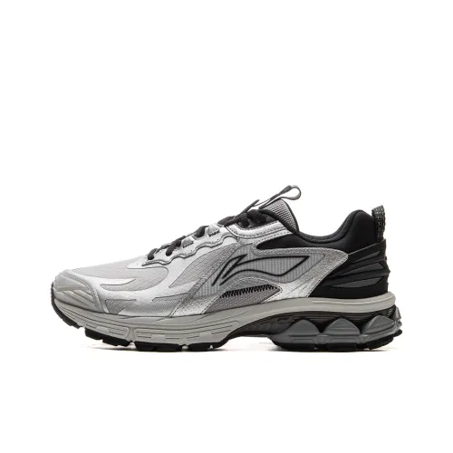 LINING Fuyao 2.0 Trail Running Shoes Men Low-Top Silver Gray