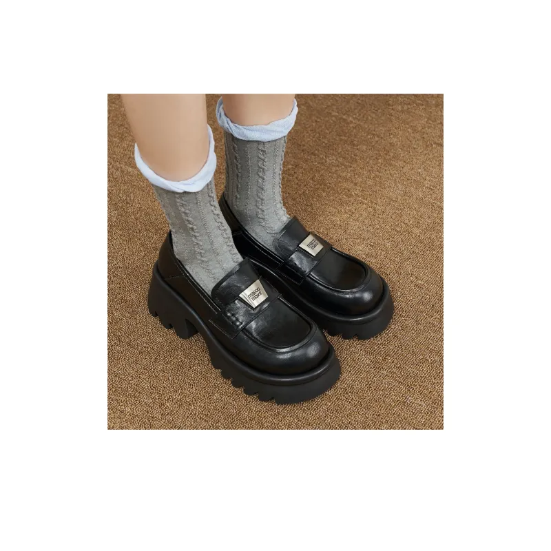 MASOOMAKE Chunky Heel Loafers 6cm Women's-5