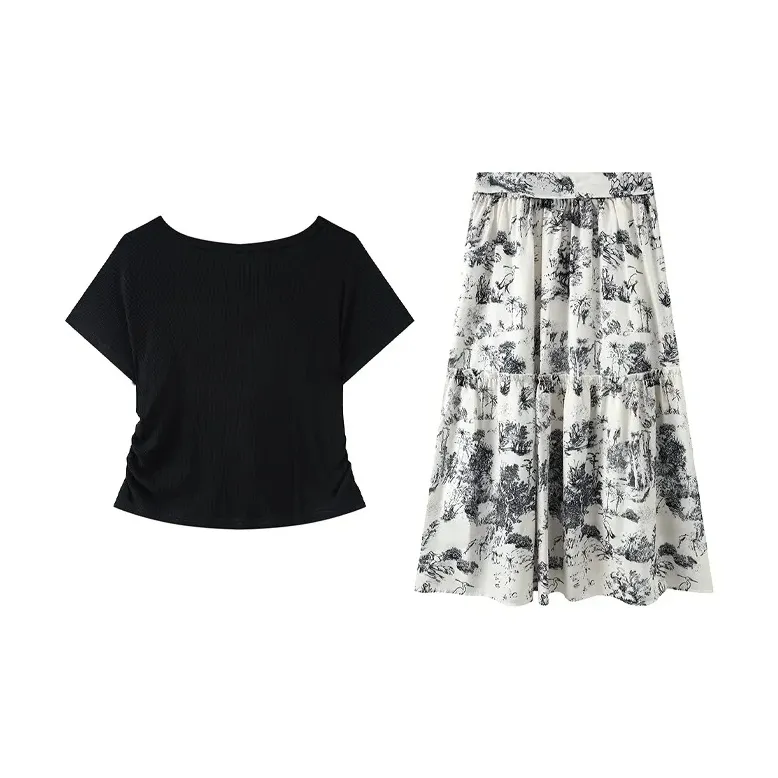 ETSE Two Piece Skirt Sets Women's-1