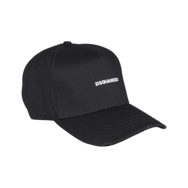 DSQUARED 2 Logo Embroidered Distressed Baseball Cap-1