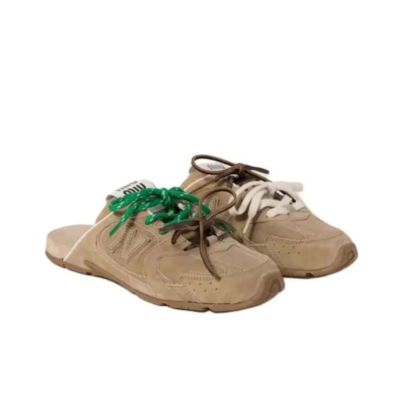 New Balance x MIU MIU Wrap toe Slippers Women's Brown-3