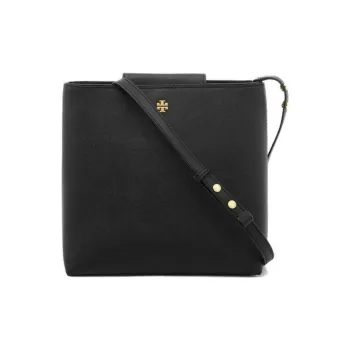 TORY BURCH Emerson Leather Bucket Bag Portable Crossbody Bag Shoulder Bag Small Size Women's Black