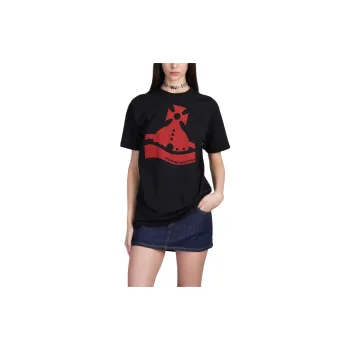 Vivienne Westwood Sunken Orb Printed Crewneck T Shirt