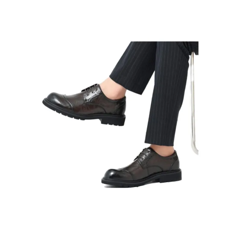LUOGOKS Men's Casual Shoes Men Low Top Black-12