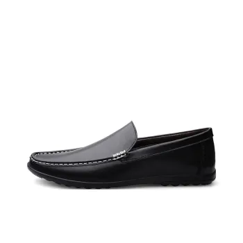 King Jinmai Men's Casual Shoes Men Low Top Black, Gray