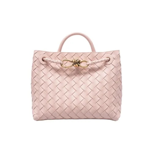 Bottega Veneta Leather Patchwork With Brass Handbag Women's Pink