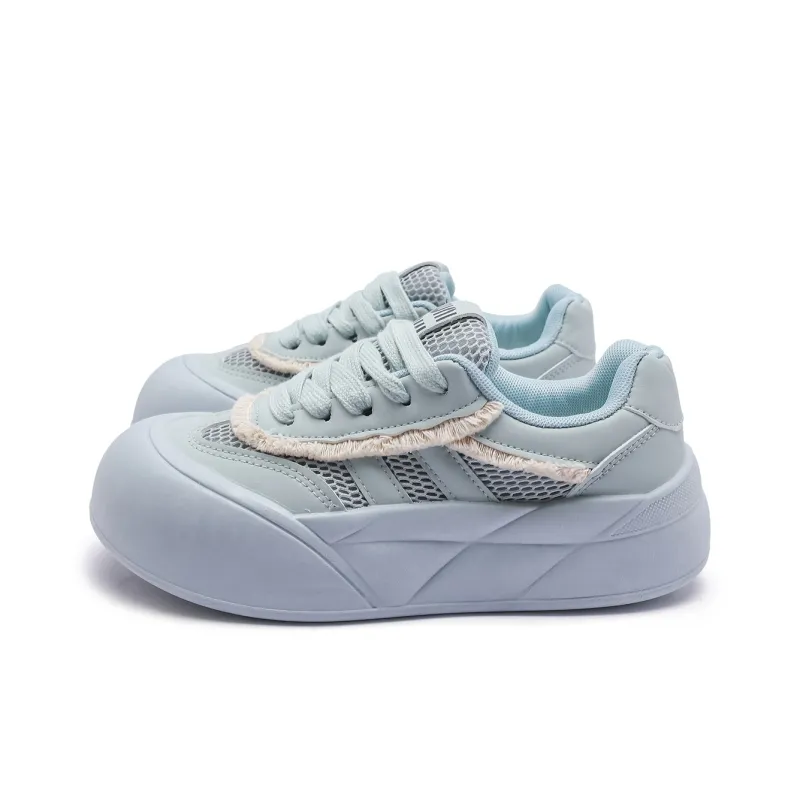 Mengsai Lightweight Low Top Skateboard Shoes Women's Moon Blue-2