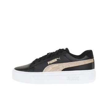 PUMA Smash Platform V3 Anti-Slip Wear-Resistant Low-Top Skateboard Shoes Women's Black White