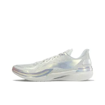 LiNing Gamma Cushioning Anti Slip And Wear Resistant Support Lightweight Rebound Low Top Basketball Shoes Men's Silver