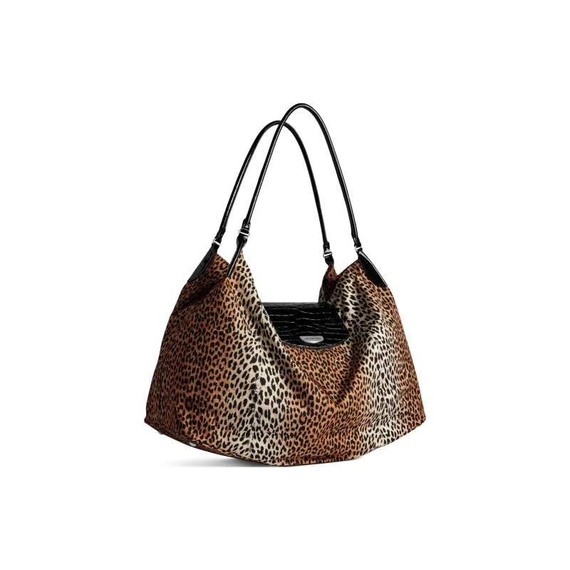 Balenciaga Genève Leopard Printed Large Hobo Bag-1