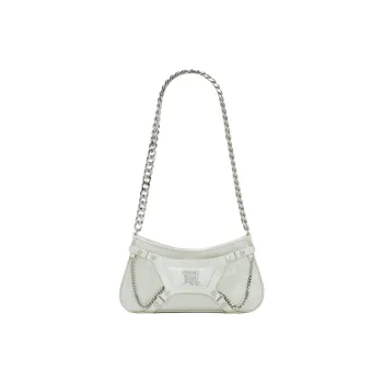 Misbhv Cow Leather Handbag Shoulder Bag Women's -Aged White