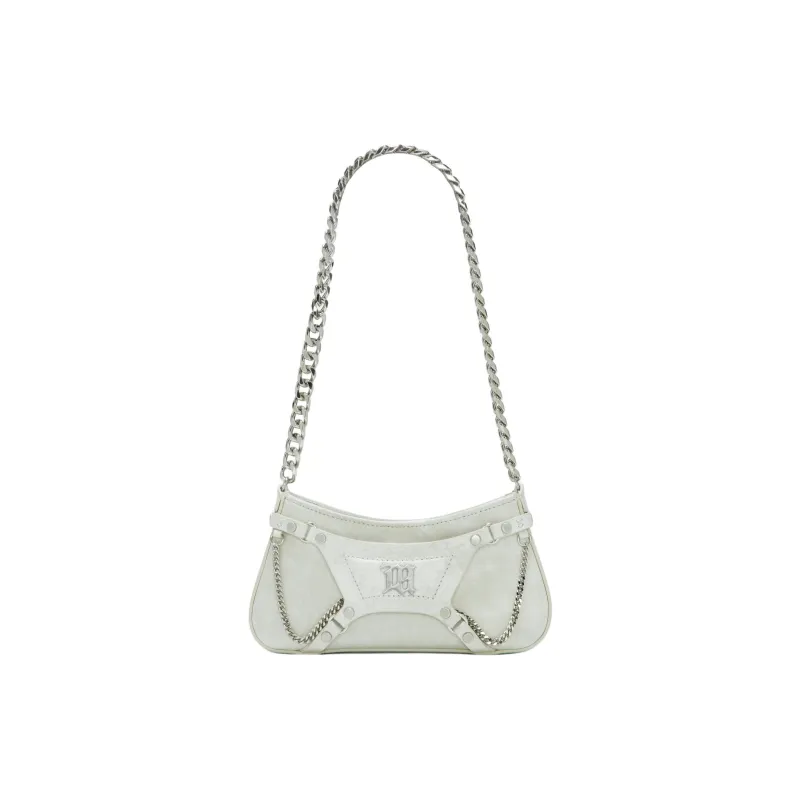 Misbhv Cow Leather Handbag Shoulder Bag Women's  Aged White-0