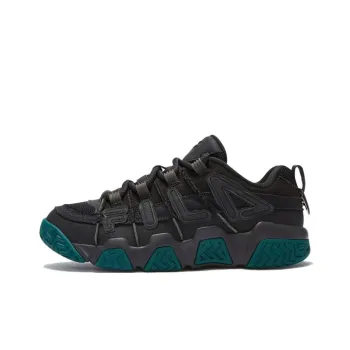 FILA FUSION BARRICADE Puffy Shoes Anti Slip Wear Resistant Low Top Vintage Basketball Shoes Men's Black