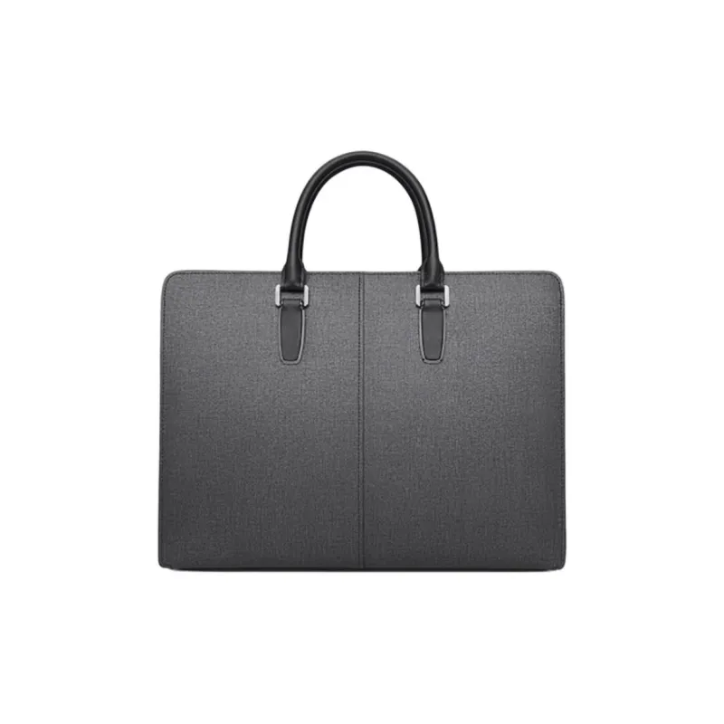 GOLDLION Cow Leather Handbag Large Size Men's Black-8