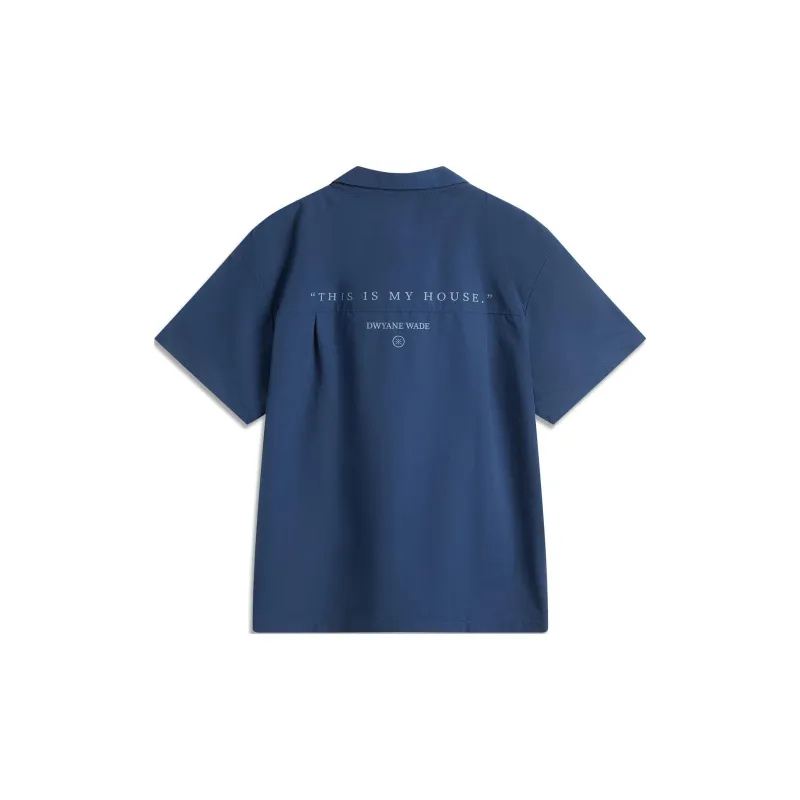 LiNing Shirt Men's Dark Simple Blue-1