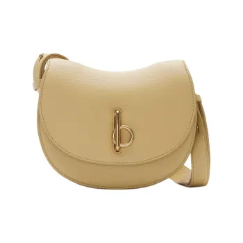 Burberry Rocking Horse Calfskin Crossbody Bag Shoulder Bag Small Size Women's Sand